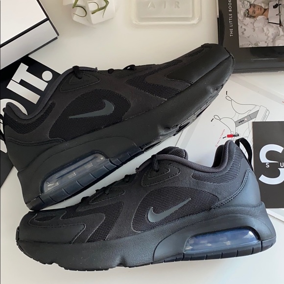 NWT Nike air Max 200 triple black - Picture 5 of 8